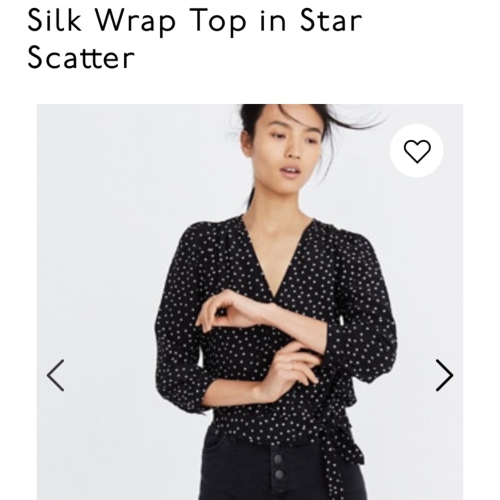 Silk Wrap Top in Star Scatter
